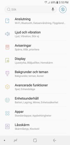 Välj Anslutning