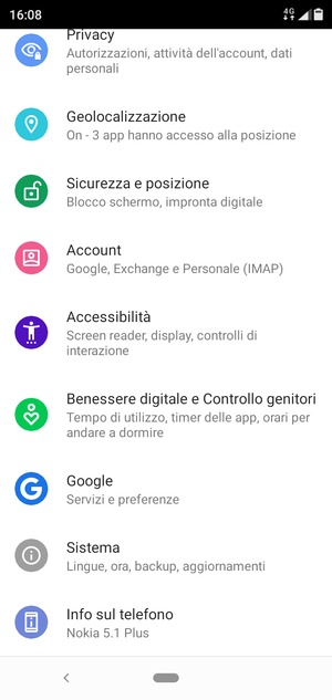 Scorri e seleziona Sistema