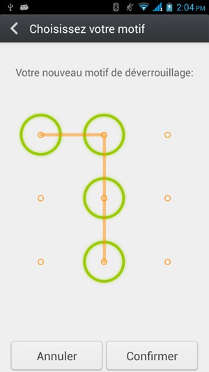 Veuillez confirmer votre motif et appuyer sur Confirmer