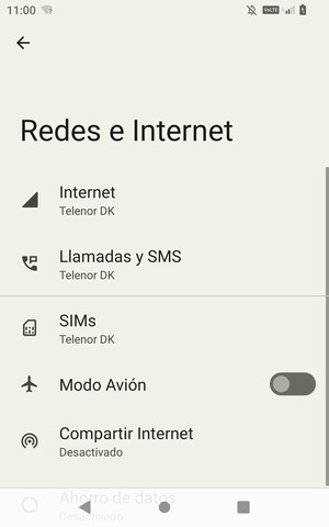 Seleccione Internet