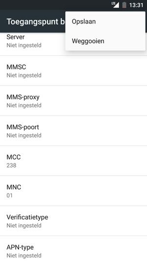 Selecteer Opslaan