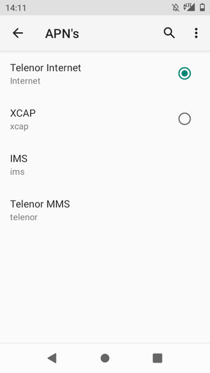 Selecteer de Menu-knop