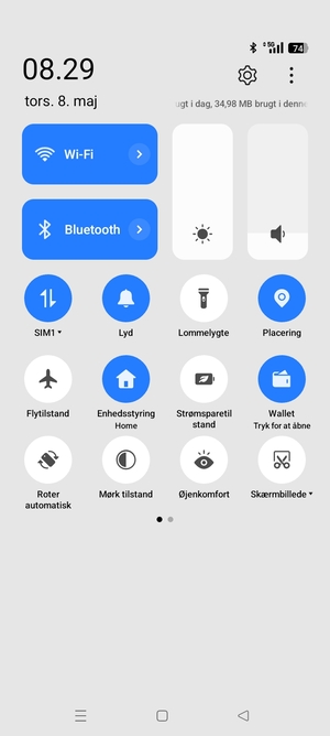 Slå Wi-Fi og Bluetooth fra