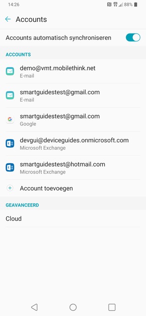 Selecteer uw Google-account