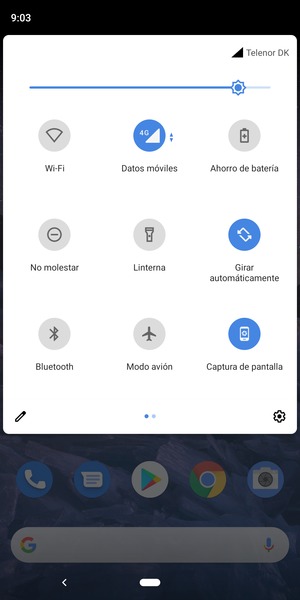 Ajuste el brillo al nivel requerido