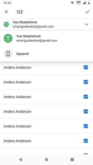 Sélectionnez votre compte Google