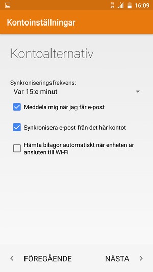 Välj NÄSTA
