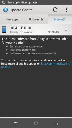 If your phone is not up to date, select Download