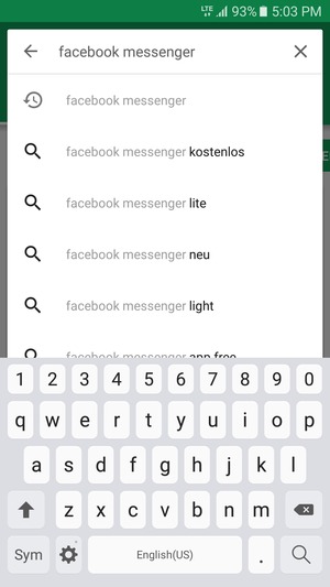 Geben Sie den Namen der App ein und wählen Sie Suchen