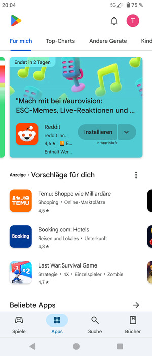 Wählen Sie Suche