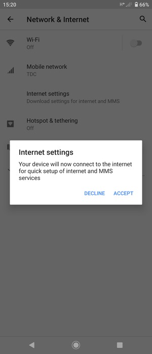 Select ACCEPT