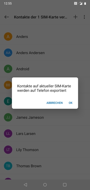 Wählen Sie OK