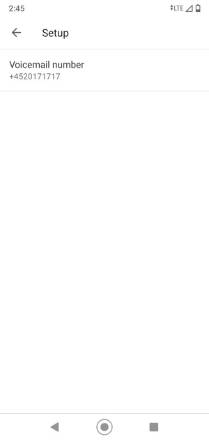 Select Voicemail number
