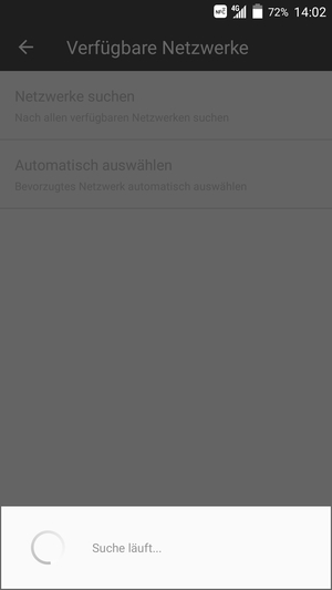 Warten Sie, bis die Suche abgeschlossen ist