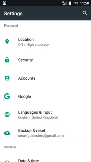 Scroll to and select Location