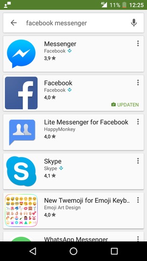 Selecteer de app