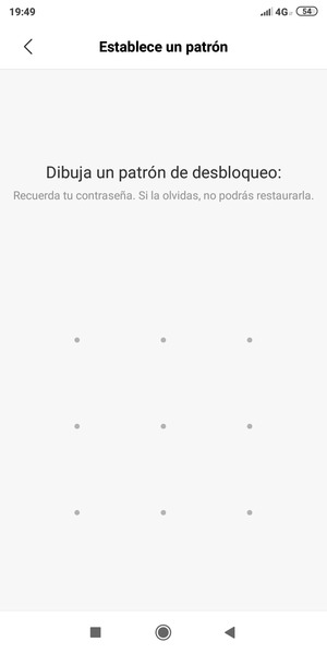 Dibuje un patrón de desbloqueo