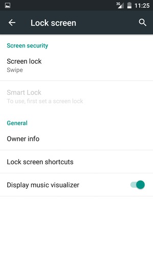 Select Screen lock