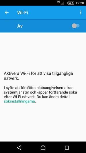 Aktivera Wi-Fi