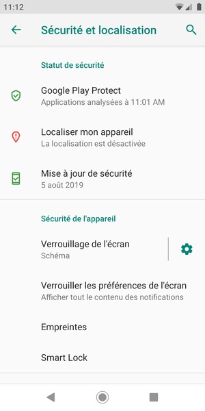 Votre téléphone est maintenant sécurisé par un écran de verrouillage