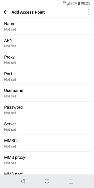 Enter Internet information