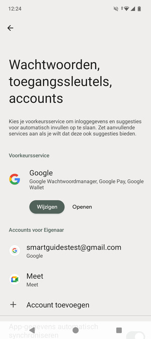 Selecteer uw Google-account
