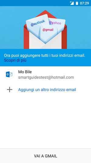 Seleziona VAI A GMAIL