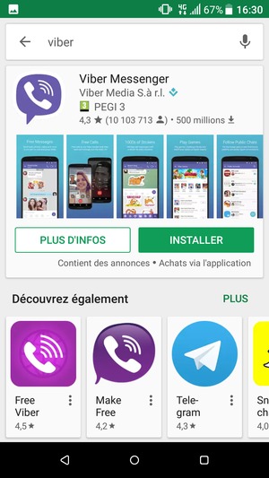 Sélectionnez l'appli