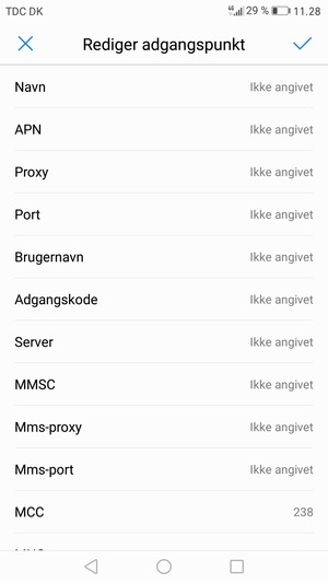 Indtast internet-oplysninger