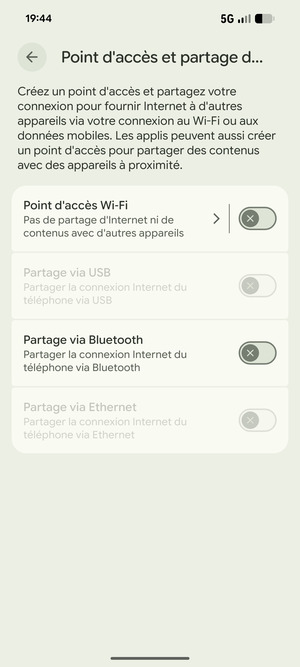 Sélectionnez Point d'accès Wi-Fi