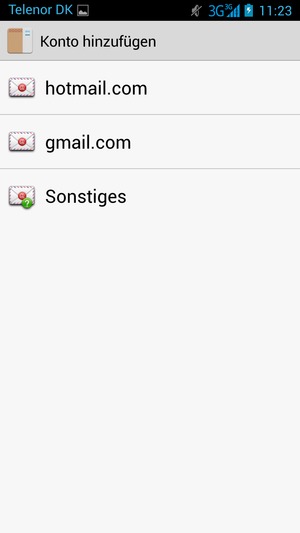 Wählen Sie Sonstiges / Exchange