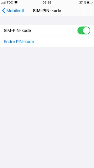 Velg Endre PIN-kode