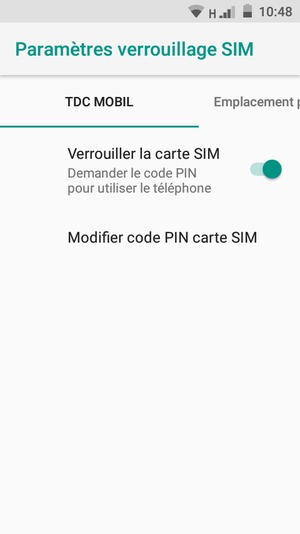 Sélectionnez Public puis Modifier code PIN carte SIM