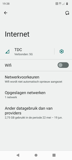 Schakel Wifi in