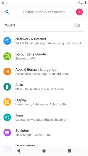 Wählen Sie Netzwerk & Internet
