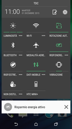Seleziona il tasto Menu