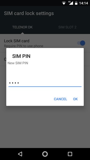 Enter your New SIM PIN and select OK