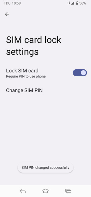 Your SIM PIN has been changed