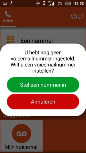 Selecteer Stel een nummer in