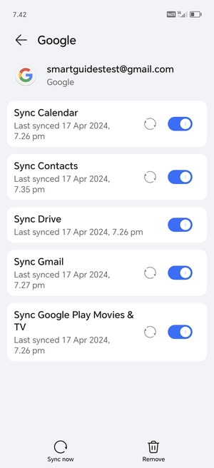 Make sure Sync Contacts is selected