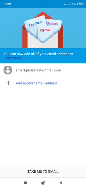 Select TAKE ME TO GMAIL
