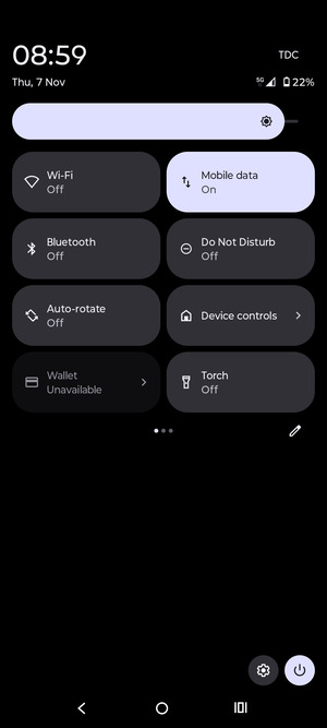 Adjust brightness to the required level