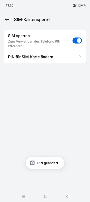 Ihre SIM-Karten-PIN wurde geändert