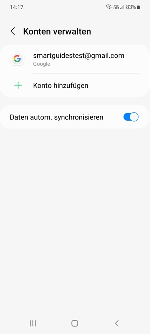 Wählen Sie Ihr Google Konto