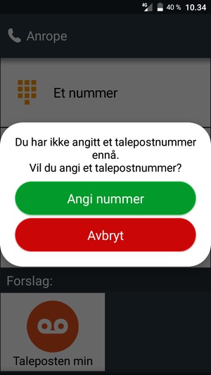 Velg Angi nummer