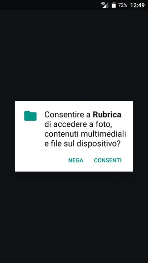 Seleziona CONSENTI