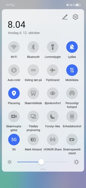 Vælg Lydløs for at skifte til lyd igen
