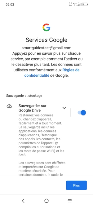 Sélectionnez Plus