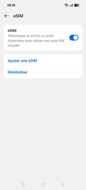 Sélectionnez Ajouter une e-SIM