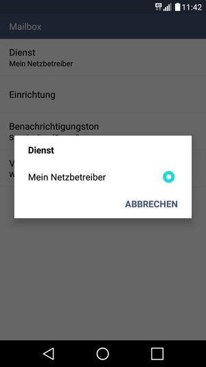 Wählen Sie Mein Netzbetreiber